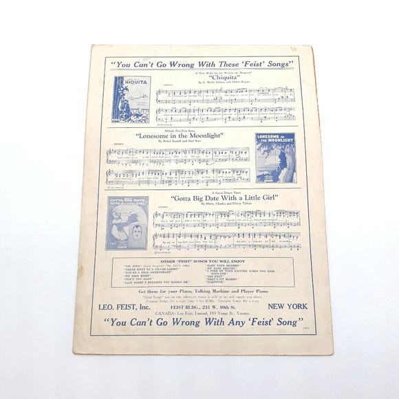 Vintage Sheet Music 1927 My Ohio Home Piano Vocal Ukulele Banjo Donaldson Kahn - Picture 4 of 4
